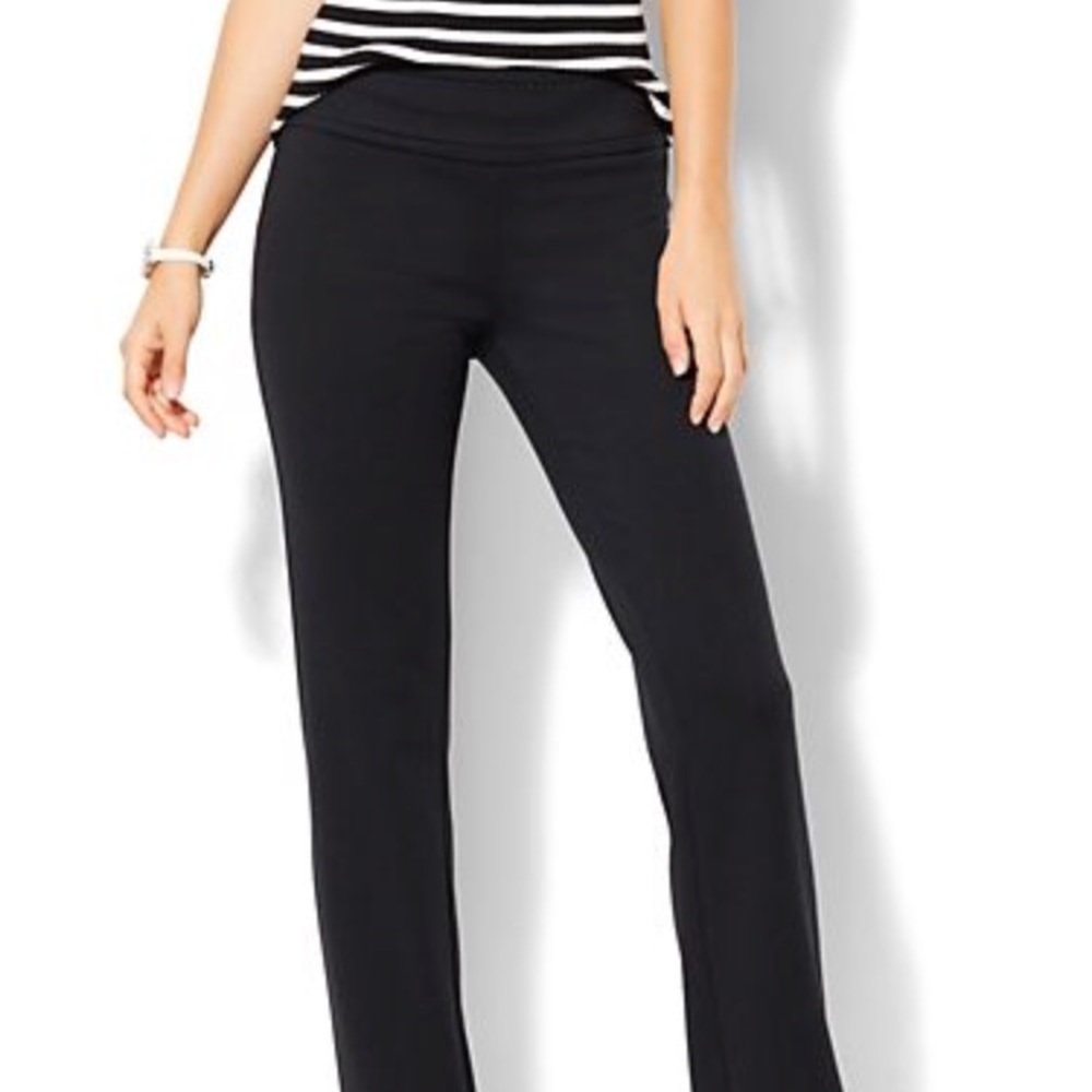 NWT NY&Co Pull On Straight Leg Ponte Business Pant